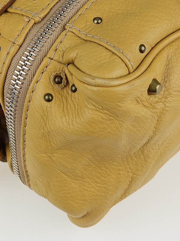 Chloe Yellow Leather Medium Paddington East/West Zippy Satchel Bag