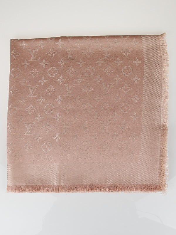 Louis Vuitton Nude Monogram Silk/Wool Shawl