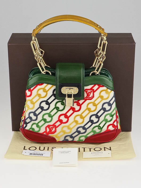 Louis Vuitton Monogram Charms and Velvet Chains Red & Green Dolly