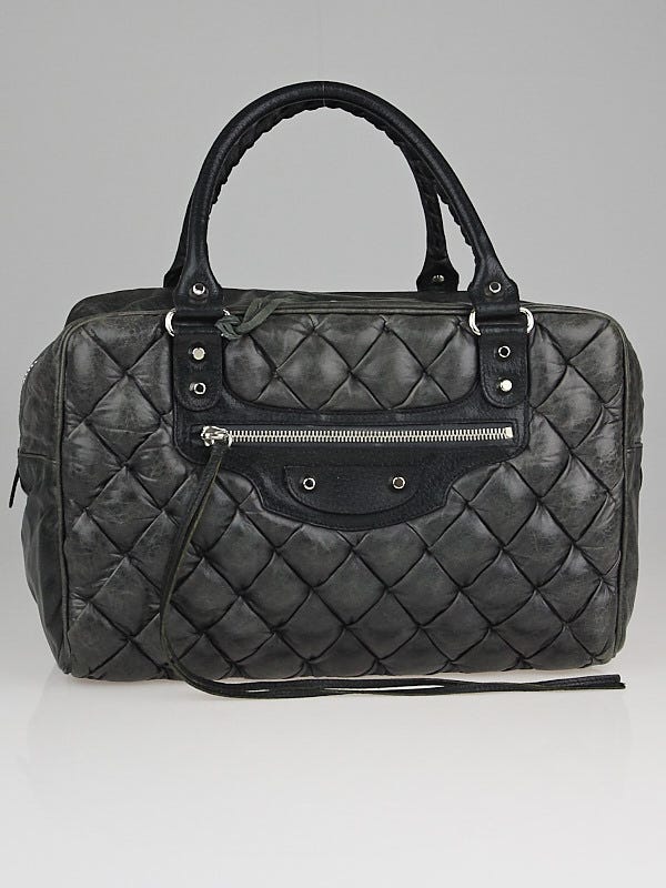 Balenciaga Plombe Quilted Chevre Leather Matelasse MM Bag