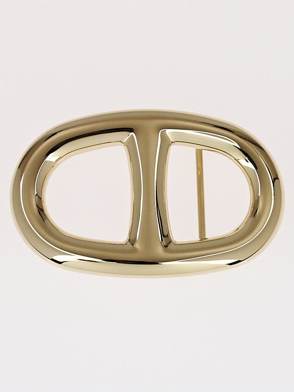 Hermes Gold Plated Chaine d'Acre Belt Buckle