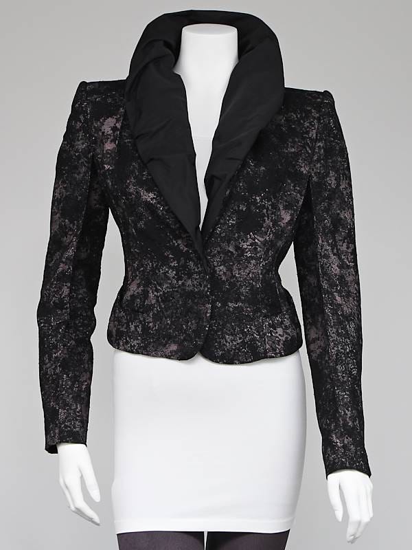 Louis Vuitton Black Jacket With Sequins Size 36