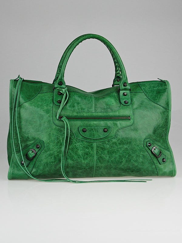 Balenciaga Pommier Lambskin Leather Work Bag | Yoogi's Closet