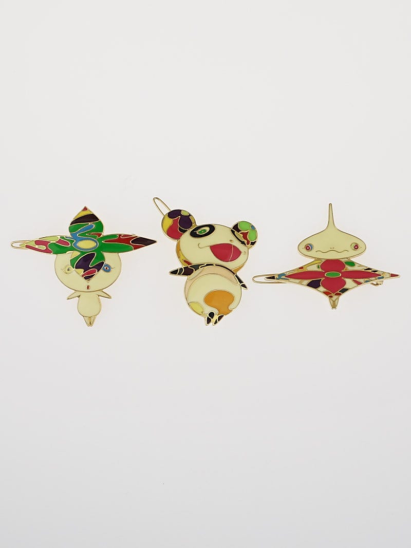 Louis Vuitton Takashi Murakami Set of 3 Hair Pins