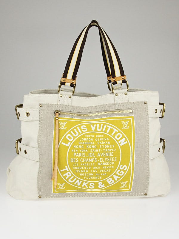 Louis Vuitton Limited Edition Yellow Toile Globe Shopper Cabas GM Bag -  Yoogi's Closet