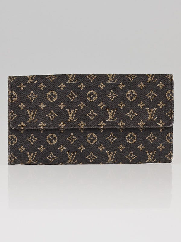 Louis Vuitton Ebene Mini Lin Canvas Porte Tresor International Wallet