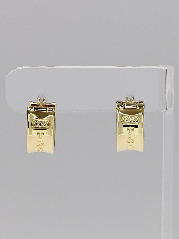 Tiffany & Co. 18k Gold 1837 Small Hoop Earrings