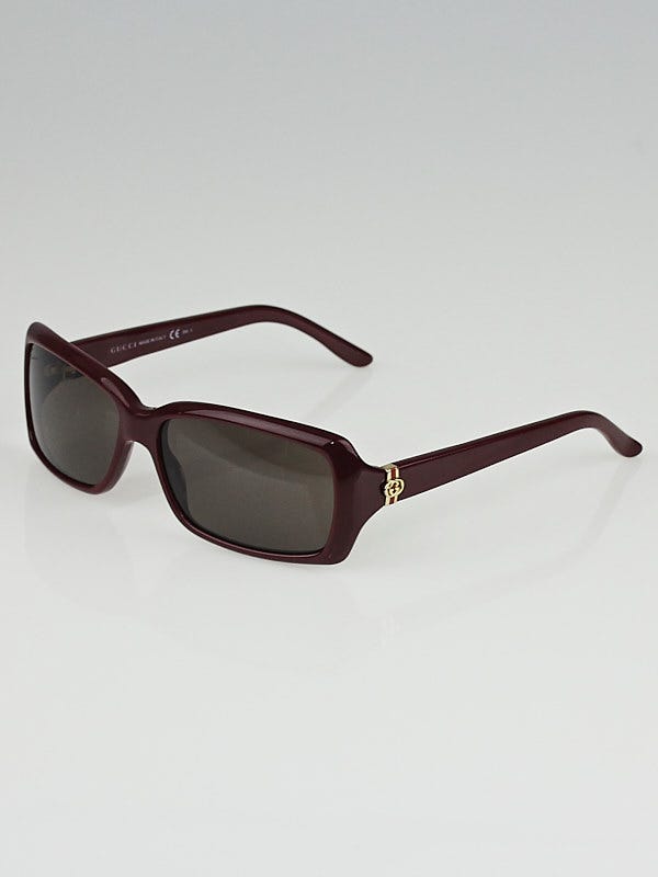 Gucci Burgundy Frame Gradient Tint Web Sunglasses-3590/S