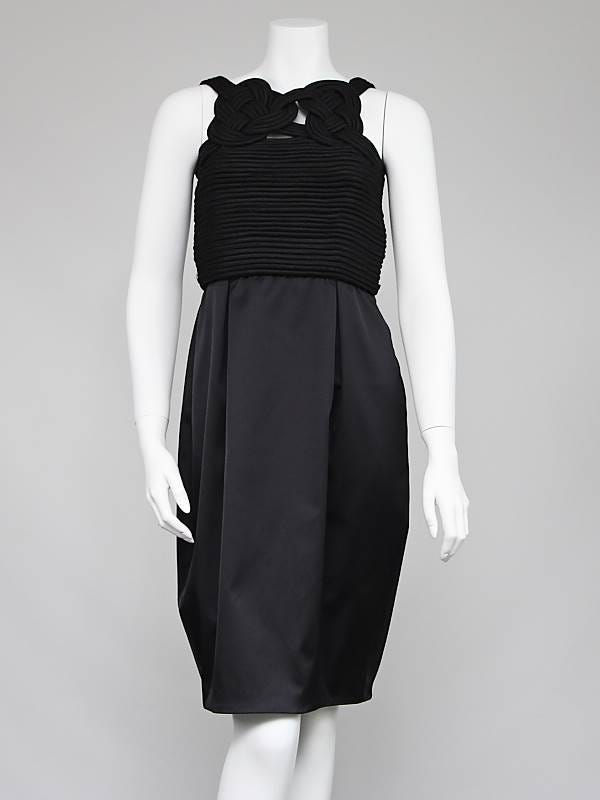Burberry Black Knotted Bodice Dress Size 8/42