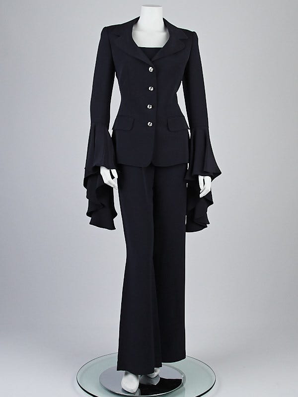 Louis Vuitton - Authenticated Jumpsuit - Silk Navy for Women, Good Condition