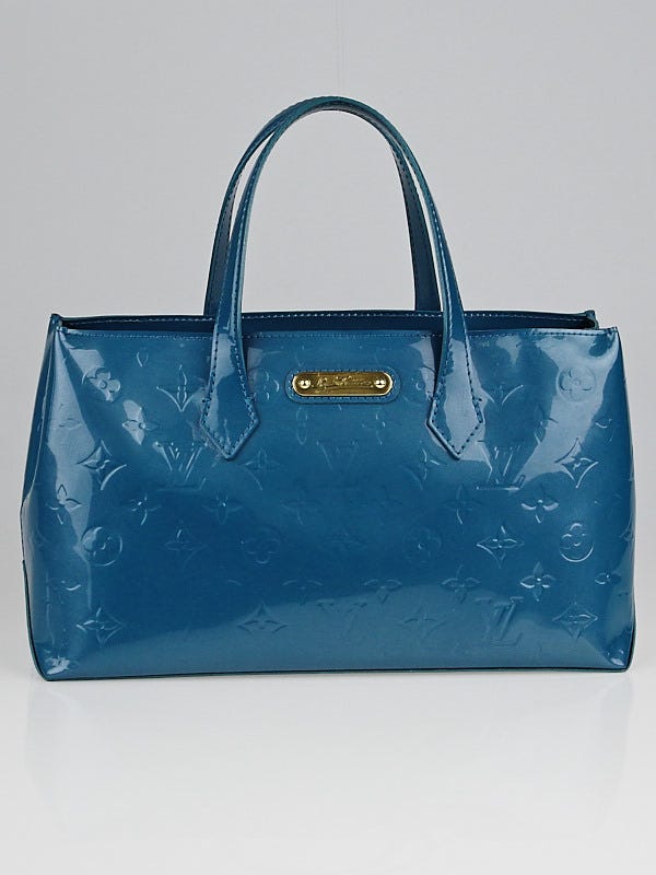 Louis Vuitton Blue Galactic Monogram Vernis Wilshire PM Bag
