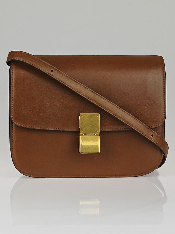 Celine Camel Calf Leather Medium Classic Box Flap Bag
