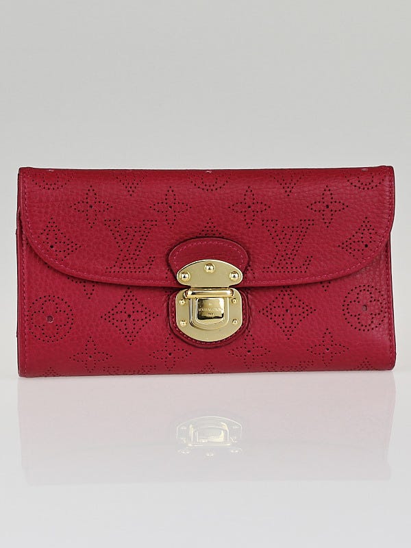 Louis Vuitton Grenat Monogram Mahina Amelia Wallet