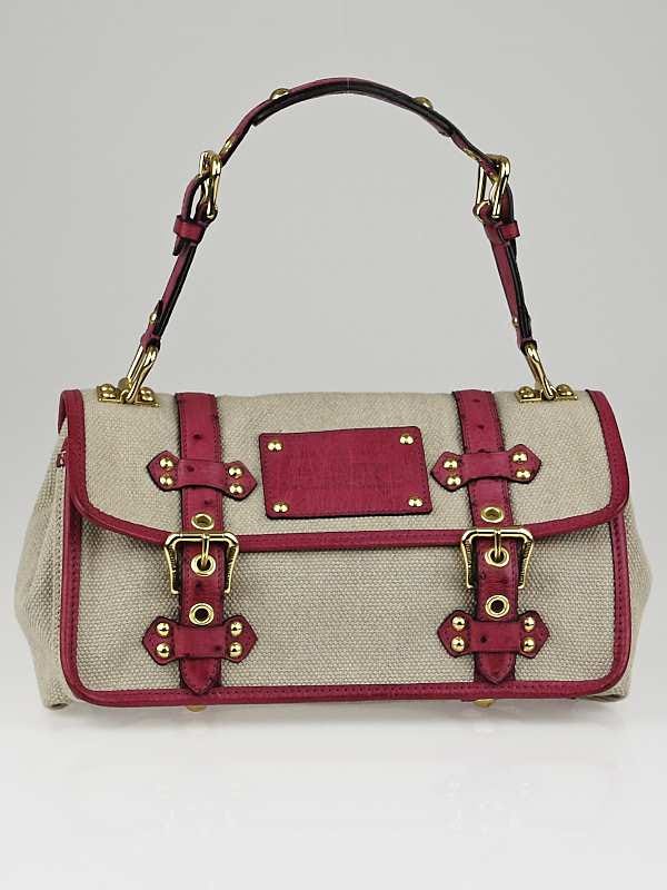 Louis Vuitton Limited Edition Trianon Canvas Lilac Ostrich Sac Express GM Bag