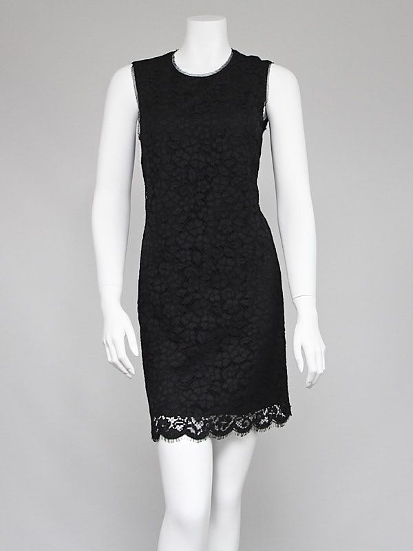 Dolce & Gabbana Black Lace Sheath Dress Size 8/42