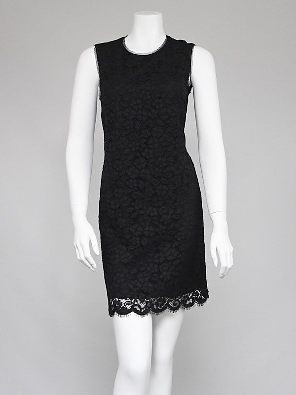 Dolce & Gabbana Black Lace Sheath Dress Size 8/42