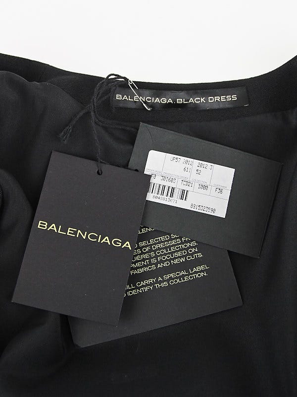 balenciaga black dress label Balenciaga Mini Dresses