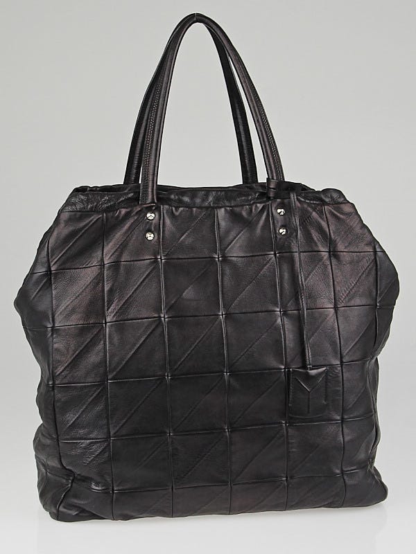 Yves Saint Laurent Black Quilted Leather Sac New Rive Gauche Tote Bag