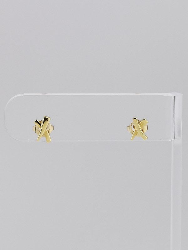 Tiffany & Co. 18k Gold Paloma Picasso Graffiti X Stud Earrings