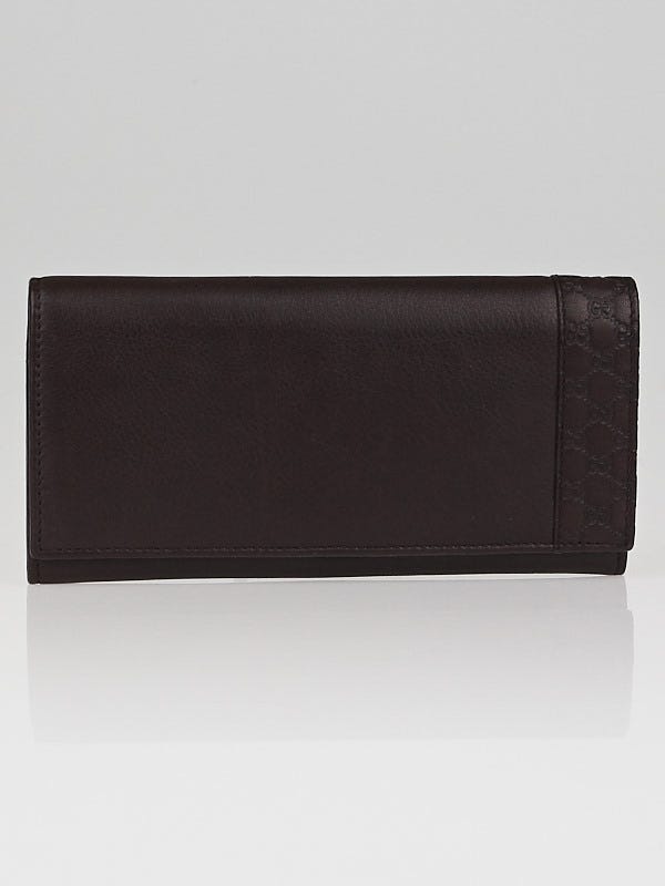 Gucci Brown Micro Guccissima Leather Continental Wallet