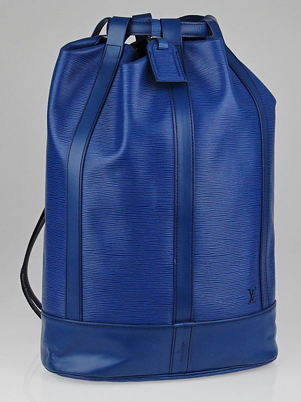 Louis Vuitton Randonnee Blue Epi Leather Shoulder Bag 2799