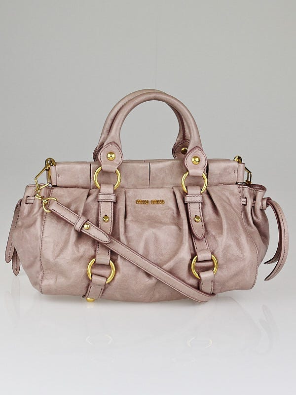 Miu Miu:Vitello Lux Satchel (Mughetto)