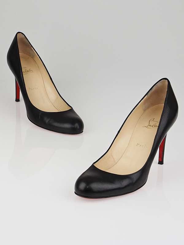 Christian Louboutin Black Leather Simple 100 Pumps Size 9.5/40