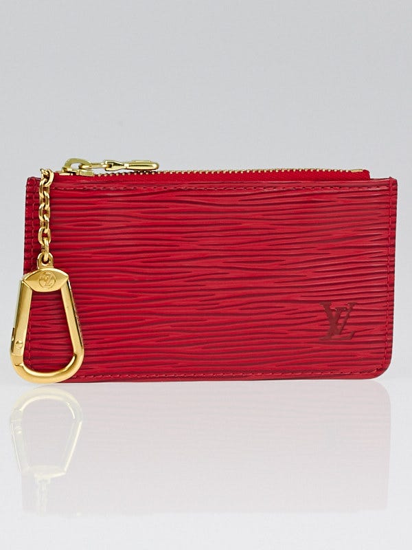 Louis Vuitton Red Epi Leather Pochette Cles Key and Change Holder