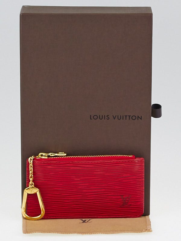Louis Vuitton Red Epi Leather Pochette Cles Key and Change Holder - Yoogi's  Closet