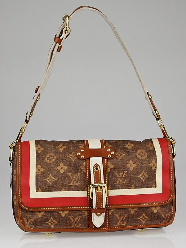 Louis Vuitton Limited Edition Monogram Tisse Porte Rayures Clutch Bag