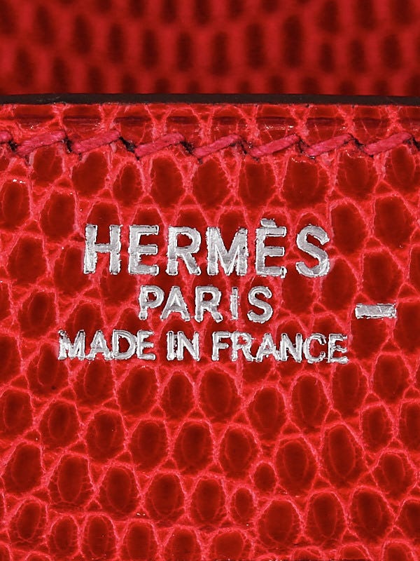 Hermes, Bags, Hermes Birkin 25cm Lizard Palladium Hdw Ck5 Red