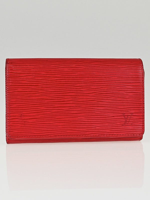 Louis Vuitton Red Epi Leather Tresor Wallet