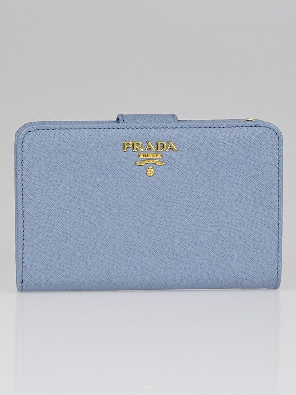 Prada Astrale Saffiano Metal Leather Zippy Wallet 1M1225