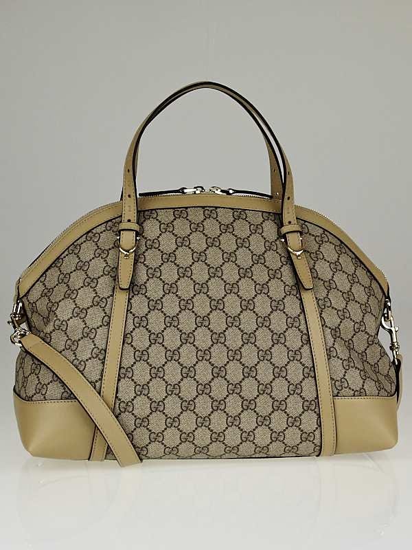 Gucci Beige/Cream GG Supreme Canvas Nice Top Handle Bag