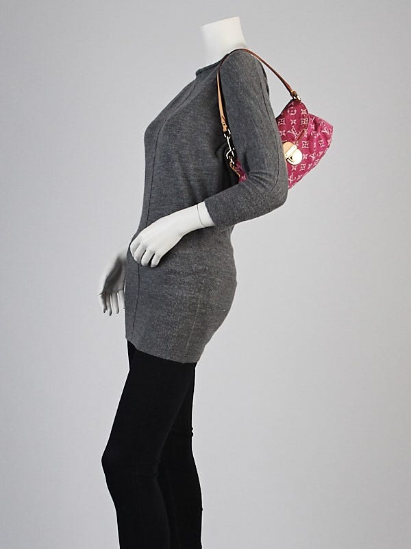 Louis Vuitton Pink Denim Monogram Denim Mini Pleaty Bag - Yoogi's