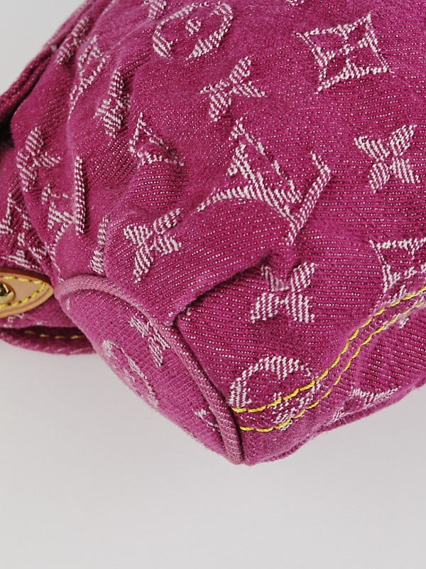 Louis Vuitton Pink Denim Monogram Denim Mini Pleaty Bag - Yoogi's Closet