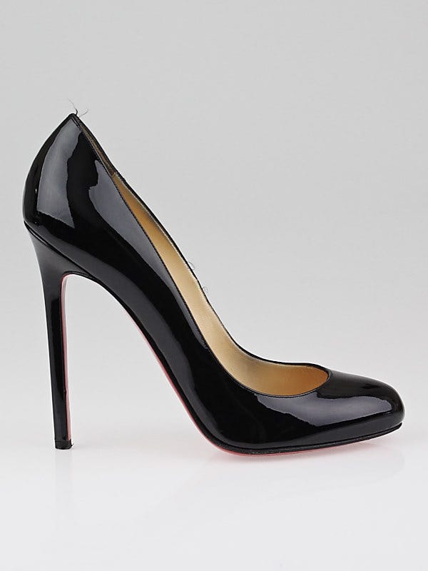 Christian Louboutin Black Patent Leather Lady Lynch 120 Size 7.5