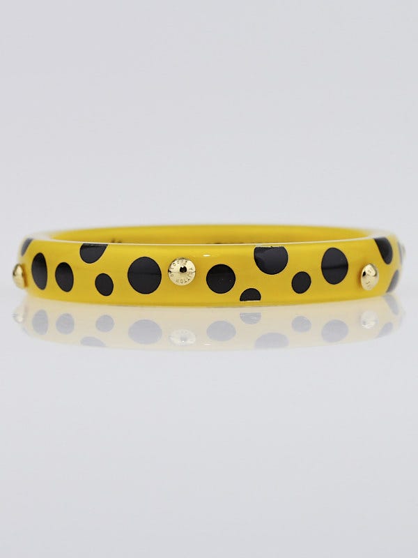 Louis Vuitton Limited Edition Yayoi Kusama Yellow Dots Infinity Bangle PM Bracelet Size M