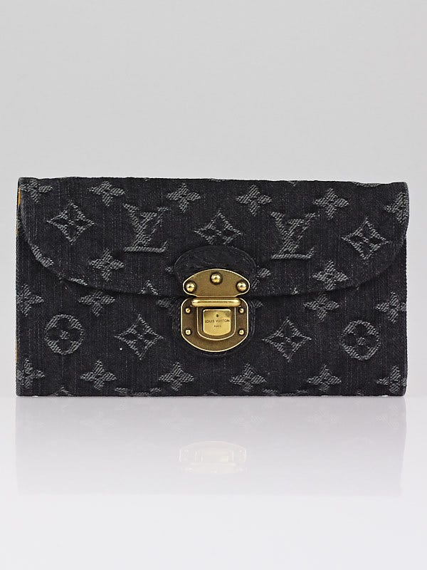 Louis Vuitton Black Denim Monogram Denim Amelia Wallet
