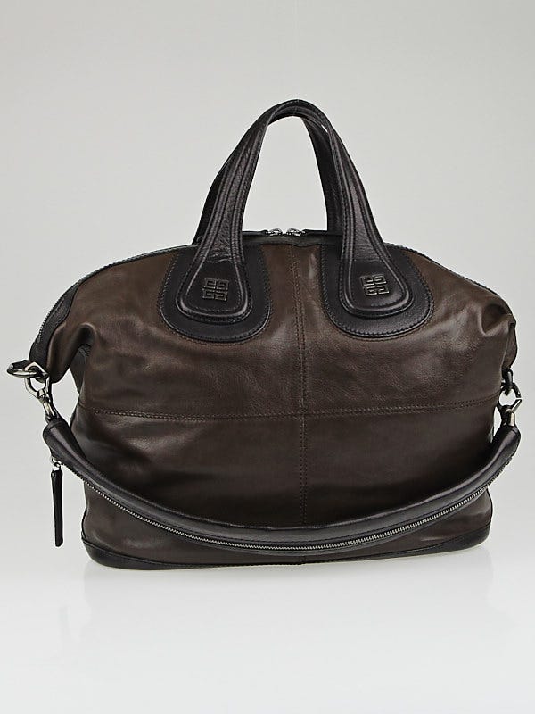 Givenchy Brown/Black Calfskin Leather Two-Tone Medium Nightingale