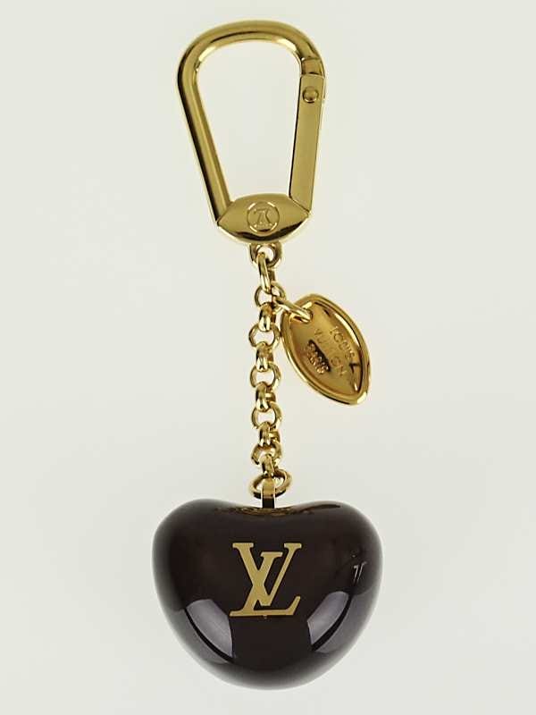 Louis Vuitton Amarante Coeur Rayures Heart Key Holder/Bag Charm