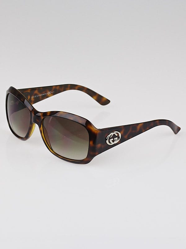 Gucci Brown Tortoise Shell Gradient Tint GG Sunglasses - 3102/S