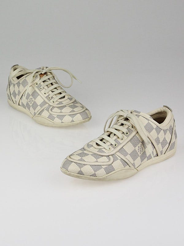 Louis Vuitton Damier Azur Sneakers Size 5.5/36 - Yoogi's Closet