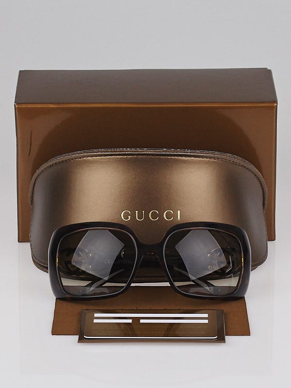 Gucci Tortoise Shell Gold GG Logo Sunglasses 3034/S | Yoogi's Closet