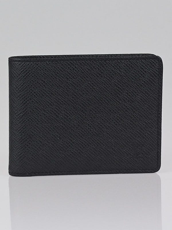 Louis Vuitton Black Taiga Billfold With 6-Card Slot Wallet