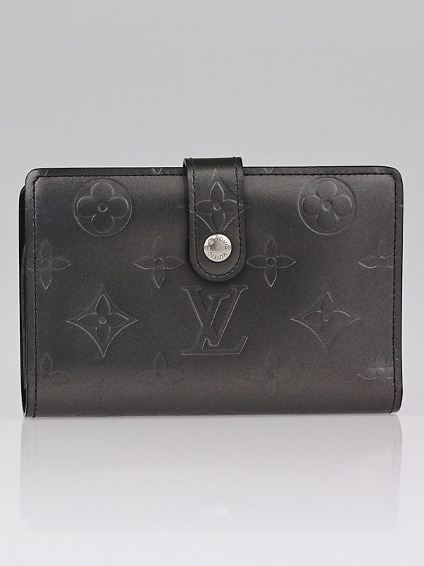 Louis Vuitton Black Monogram Mat Port Feuille Vienoise French Purse Wallet