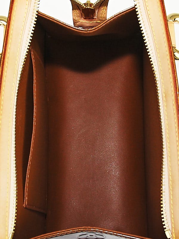 Auth LOUIS VUITTON Mini Forsyth M91120 Bronze Monogram Vernis BA1010  Handbag