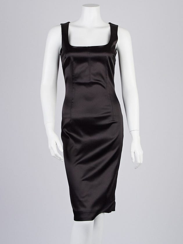Dolce & Gabbana Black Acetate Sleeveless Dress Size 6/40
