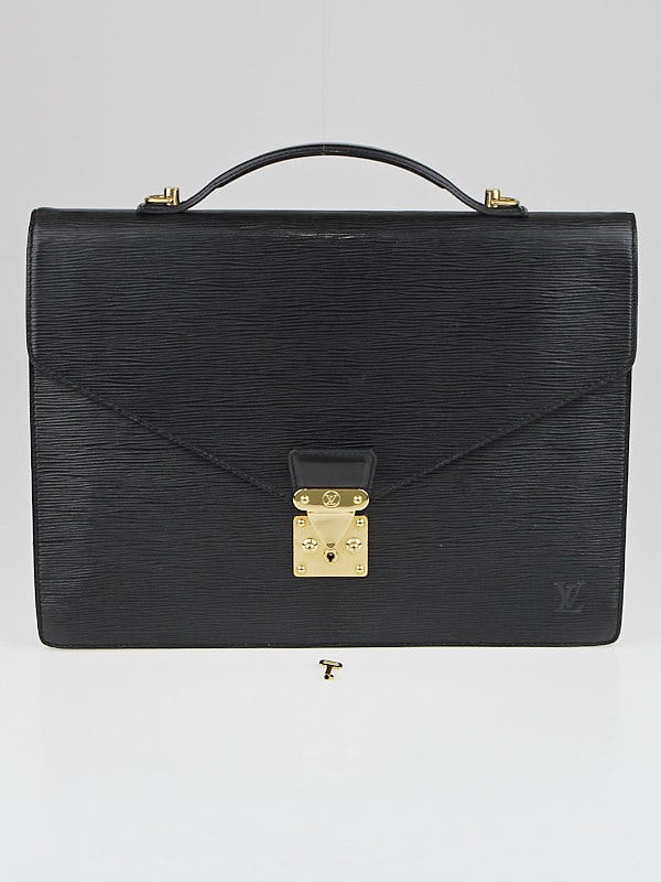 Louis Vuitton Black Epi Leather Serviette Conseiller Briefcase Bag