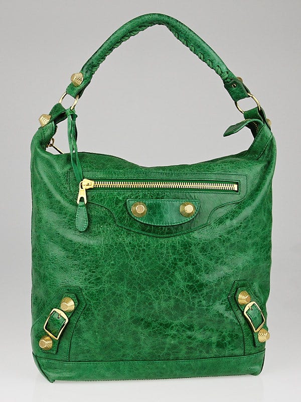 Balenciaga Vert Gazon Chevre Leather Giant 21 Gold Day Bag